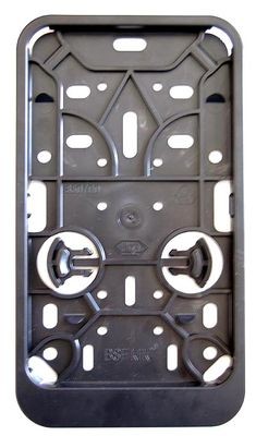 kentekenplaathouder univ. plastic zwart staand